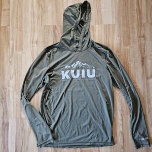 KUIU Olive Hooded Graphic Sun Hoodie